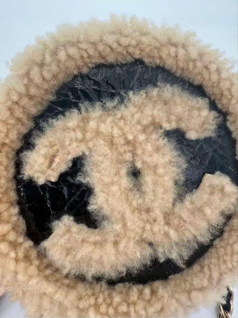 Chanel Teddy Shearling Round Bag - Picture 3 of 6